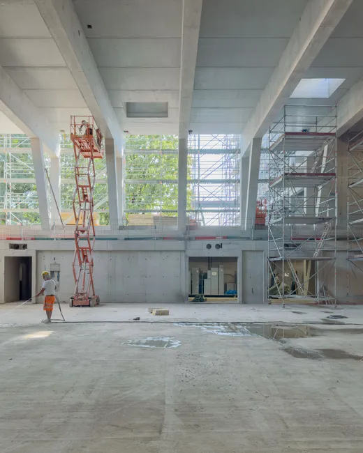 Rohbau Dreifachturnhalle, Juli 2026, Foto: Piotr Hraptovich