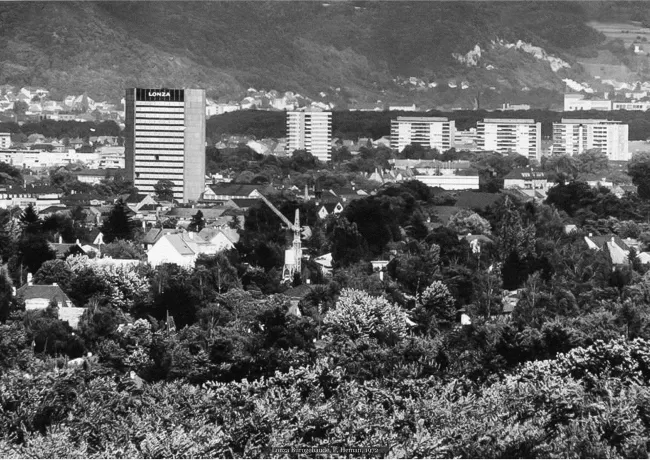 Lonza Bürogebäude, 1972, Foto: P. Heman