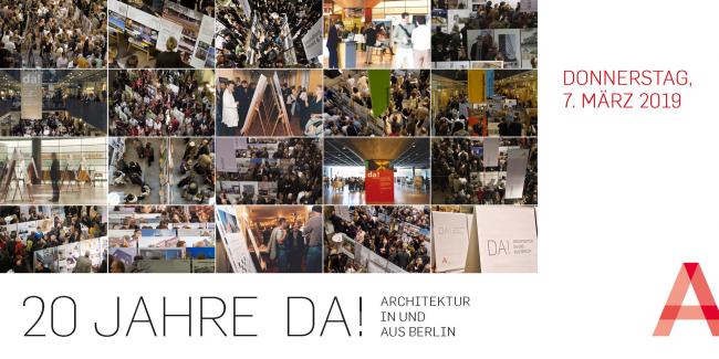 Einladungskarte: da! Architektur in und aus Berlin
Fotos: Till Budde, Wiebke Loeper, Erik-Jan Ouwerkerk, Elke Stamm, Boris Trenkel