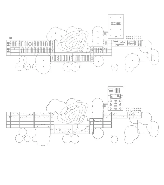 above: roof level; below: ground level