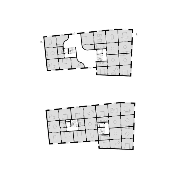 Grundriss Erdgeschoss, Grundriss Regelgeschoss